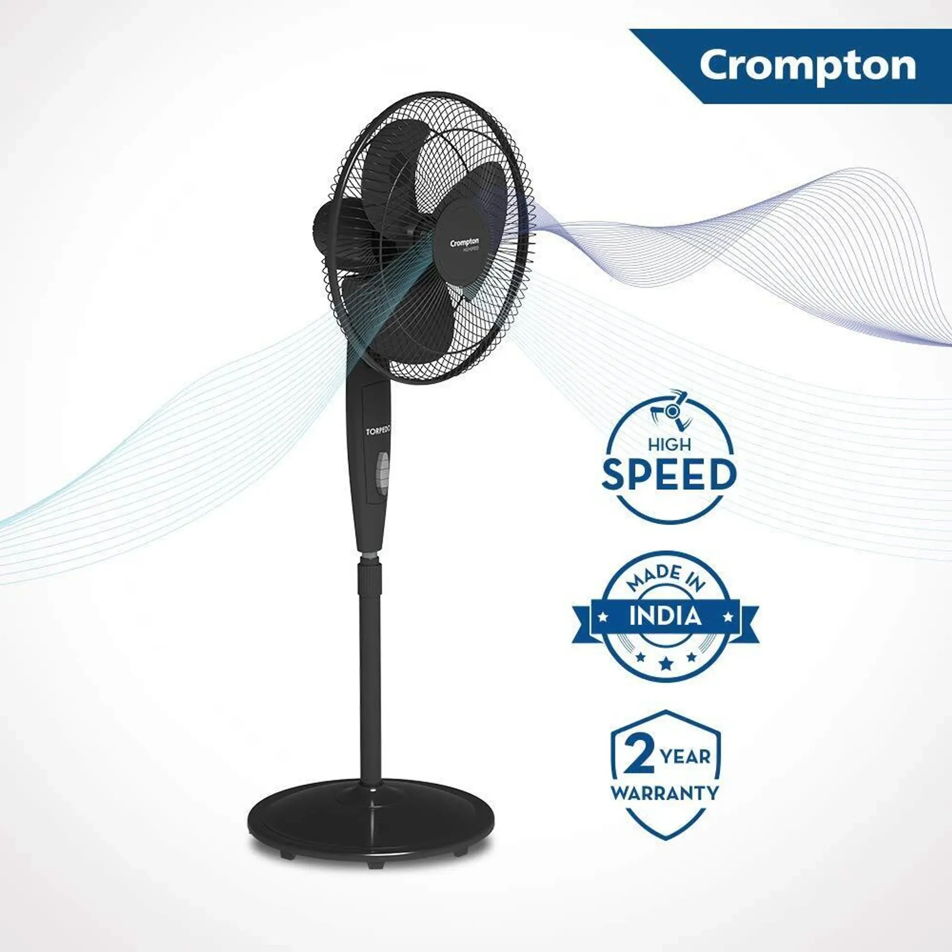 Crompton Pedestal Fan 400mm — view 1