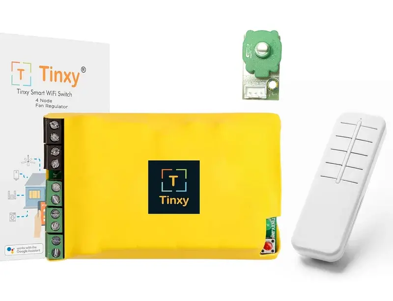 Tinxy 4 Node Smart WiFi Switch with Fan Regulators & Remote — view 1