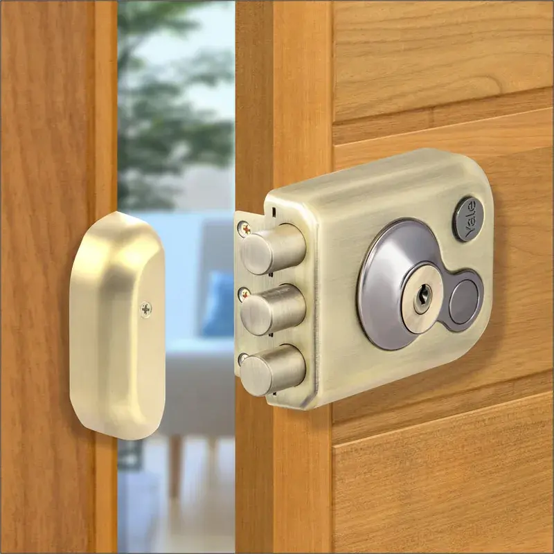 Yale Kratos KRT-3B-DC-ABM/BN, 3 Deadbolt RIM Lock for main doors with both side keys in ABM/… — view 1