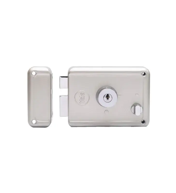 R601-DBDC, RIM Lock With Two Deadbolts, Both Side Key, Regular Key, Silver — view 1