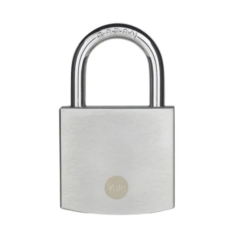 Y120B/40/125/1 Yale 40mm Brass Disc Padlock with 3 Retaining Keys (Chrome Finish) — view 1