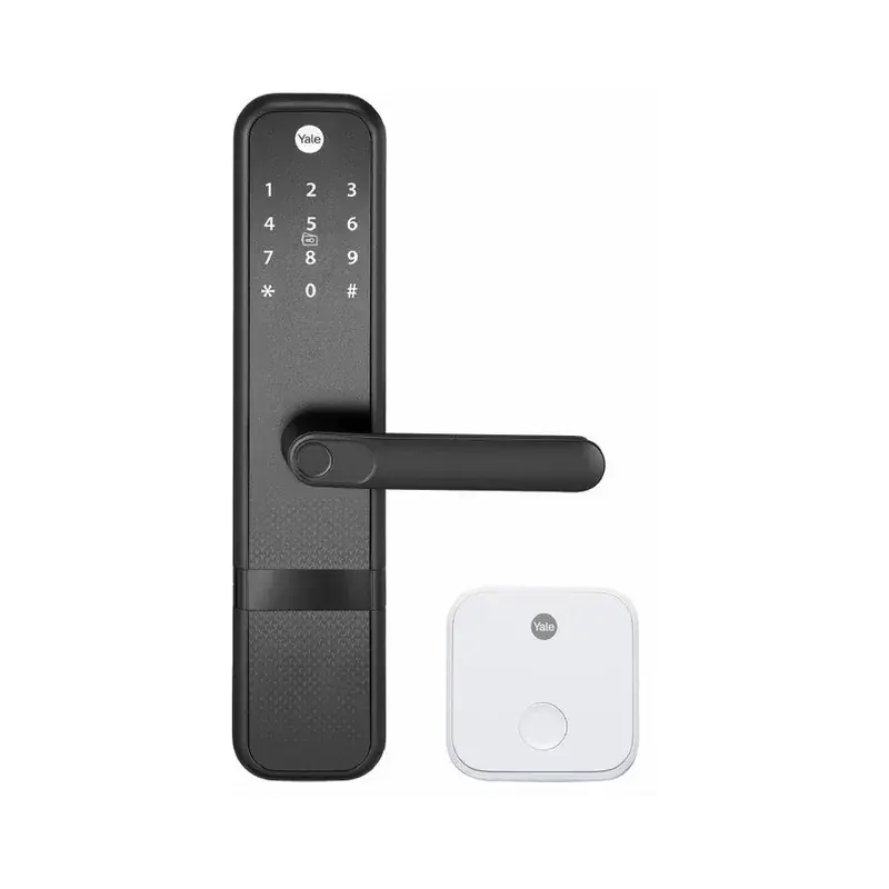 Yale Zuri Smart Lock (Black) with 5 way unlocking (Fingerprint, PIN, RFID, Manual Key) and B… — view 1